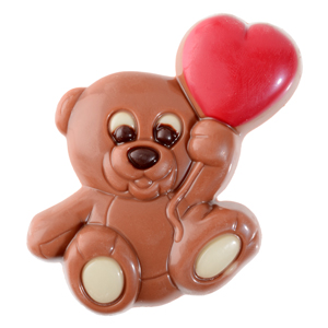 Osito Con Corazón San Valentin de chocolate Modecor 34608