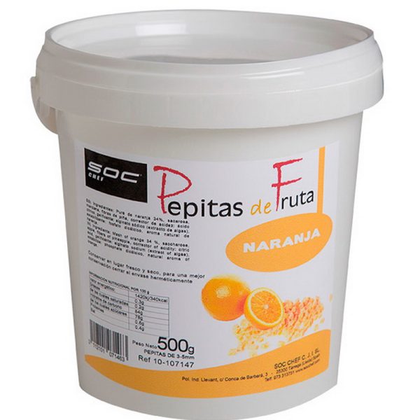 PEPITAS DE NARANJA 3/5mm 500g Soc Chef