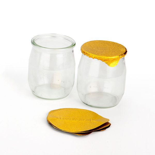 TAPA DORADA TERMOSELLABLE XS (YOGUR DE 120 ML) - 100% CHEF