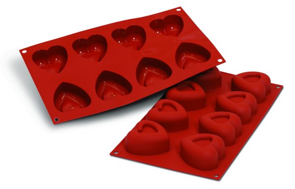 MOLDE 8 SAVARINS CORAZONES MEDIANOS