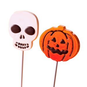 Molde de calabaza y calavera para piruletas