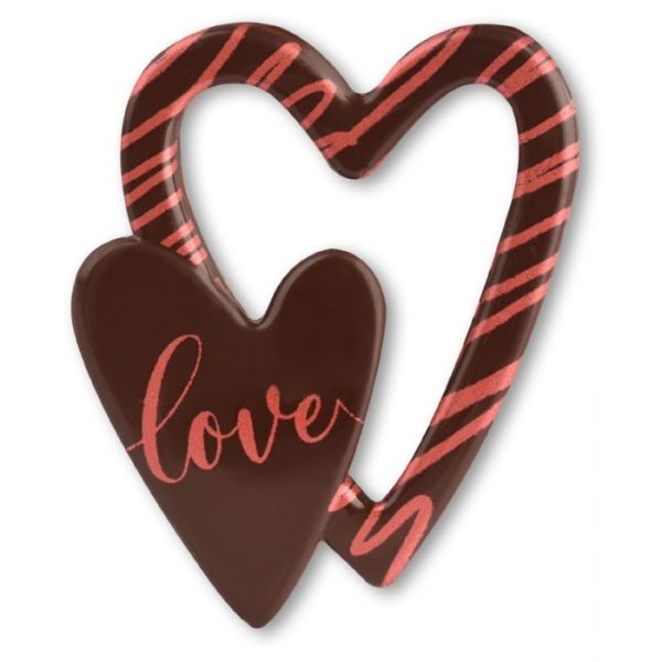 CORAZÓN DOBLE CHOCO NEGRO C/24U - Imagen 3