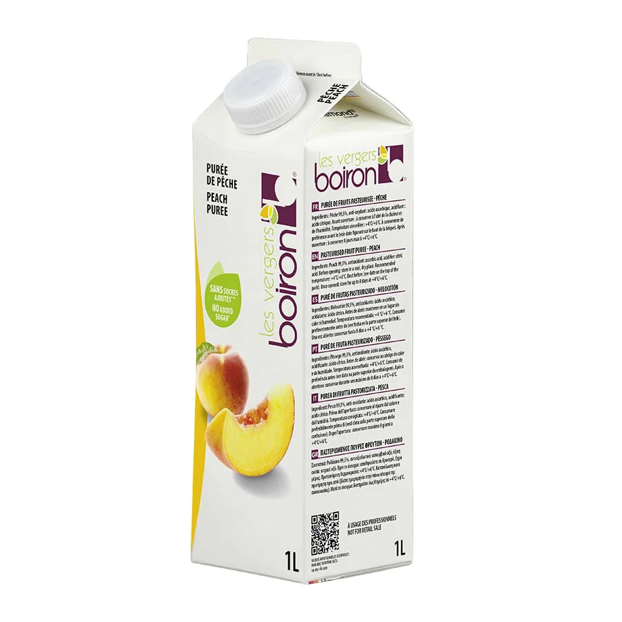 PURE MELOCOTON 100% fruta pasteurizada Les Verges Boiron 1 l.