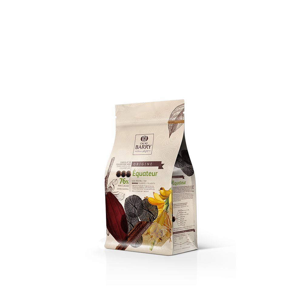 Cobertura chocolate negro Ecuador 76% 1kg