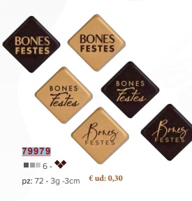 TARJETA NAVIDAD BONES FESTES 3CM  72 PC