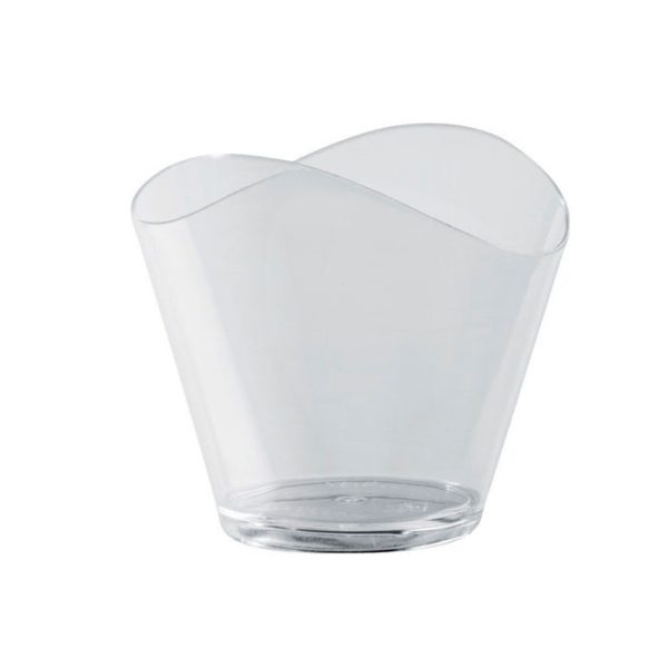 VASITO WAVE TRANSPARENTE - CAP. 120 ML PACK 100 PCS - MARTELLATO