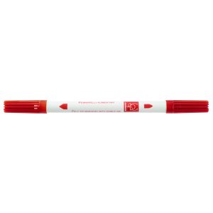 ROTULADOR CON DOBLE PUNTA ROJO Modecor