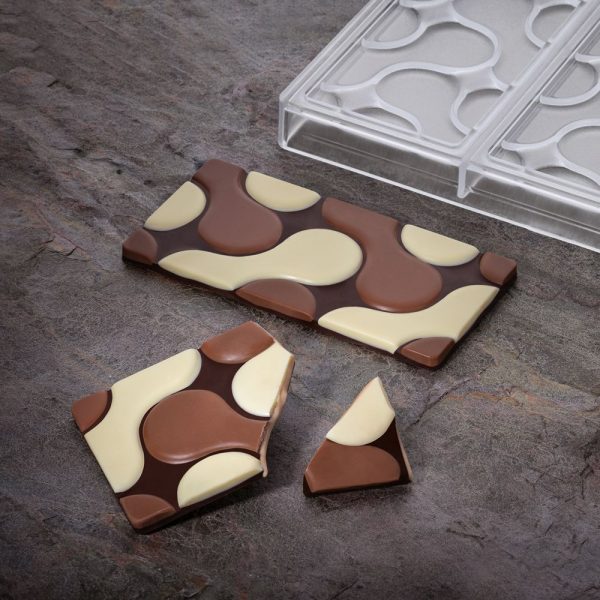 Molde de policarbonato tableta chocolate Flow de Pavoni PC5007