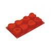 MOLDES SILICONA ROJO CORAZONES PAVONI