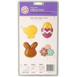 MOLDES PIRULETA POLLITOS Y CONEJOS PASCUA