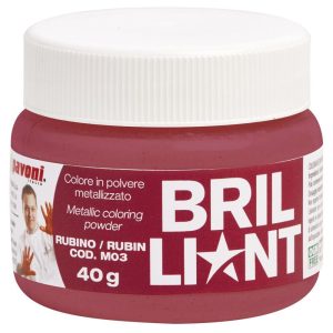 Polvo metalizado color brillante Rubi 40g