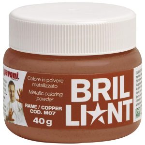 Polvo metalizado color brillante Cobre 40g