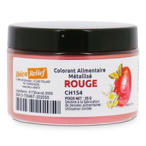 COLORANTE ROJO METALIZADO POLVO 25 GRS,