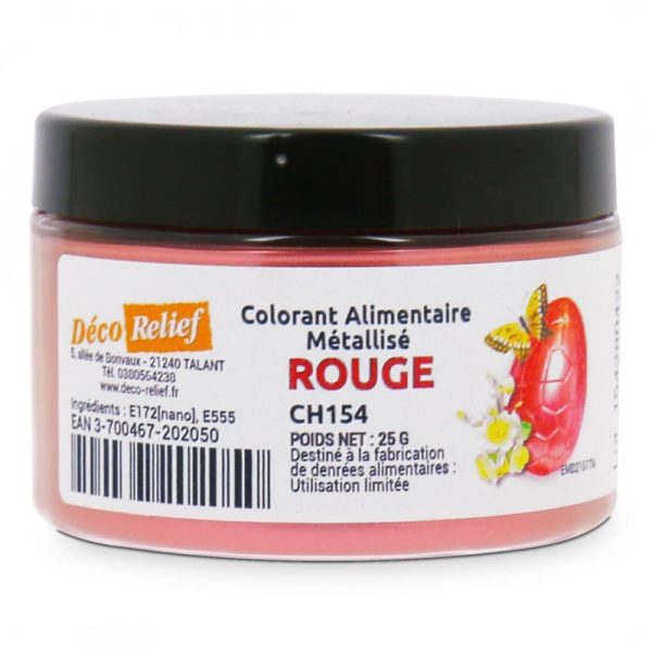 COLORANTE ROJO METALIZADO POLVO 25 GRS,