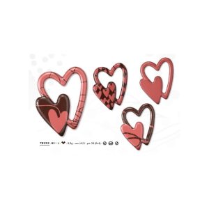 CORAZÓN DOBLE CHOCO NEGRO C/24U