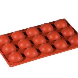Molde de silicona Pavoni 15 semiesferas