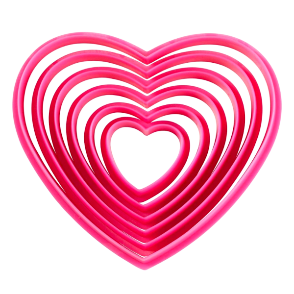SET DE 6 CORTADORES CORAZONES WILTON