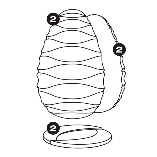 Kit Huevo Pascua  - 6 uds para hacer  2 huevos, H 205 mm Pavoni KT157 - Imagen 2