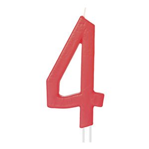 VELA ROJA H12 CM Nº 4                  