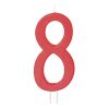 VELA ROJA H12 CM Nº 8 MODECOR