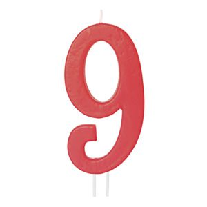 VELA ROJA H12 CM Nº 9                  