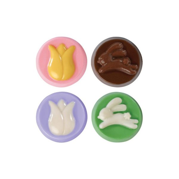 MOLDE PLASTICO GALLETAS CONEJO Y TULIPAN - Imagen 2