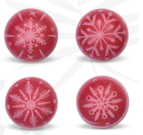 BOLA 3D MANTECA CACAO ROJA NAVIDAD  2,8 ø