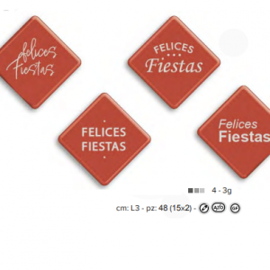 ROMBO CHOCO ROJO FELICES FIESTAS C/72U MODECOR