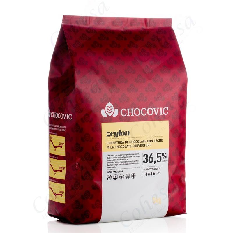CHOCOVIC COBERTURA ZEYLON LECHE 34% 5KG