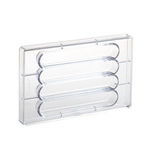 Molde de policarbonato para lingotes de chocolate Chocolog Flat Martellato-Dekoeurop